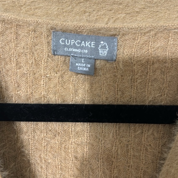 Cupcake Clothing LTD Women's Small Soft Button Up Tan Cardigan Sweater - Picture 3 of 5
